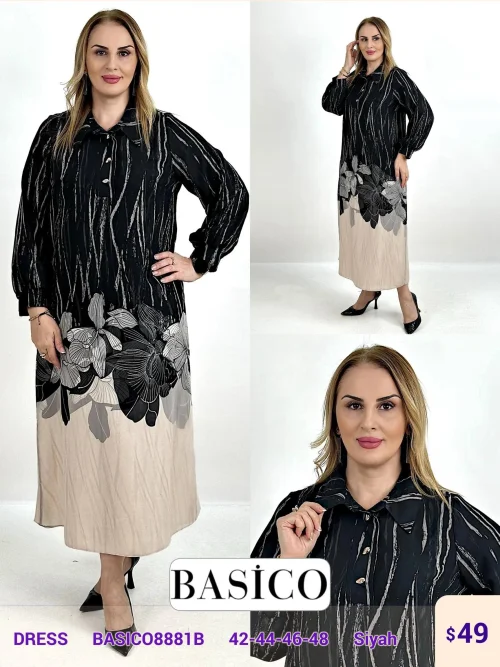 Платье BASICO (Черный, модель BASICO8881B) оптом