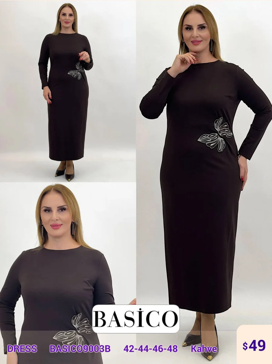 Платье BASICO (Brown, модель BASICO9003B) оптом
