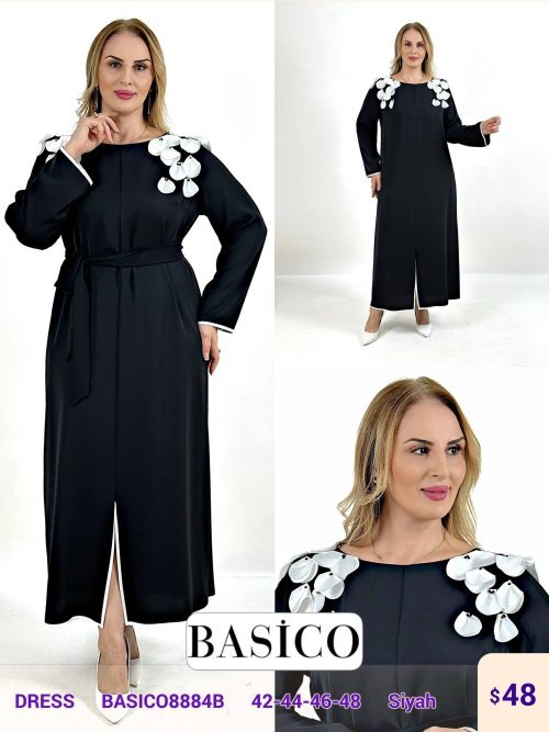 Платье BASICO (Черный, модель BASICO8884B) оптом