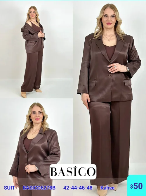 Костюмы и комплекты BASICO (Коричневый, модель BASICO6278B) оптом