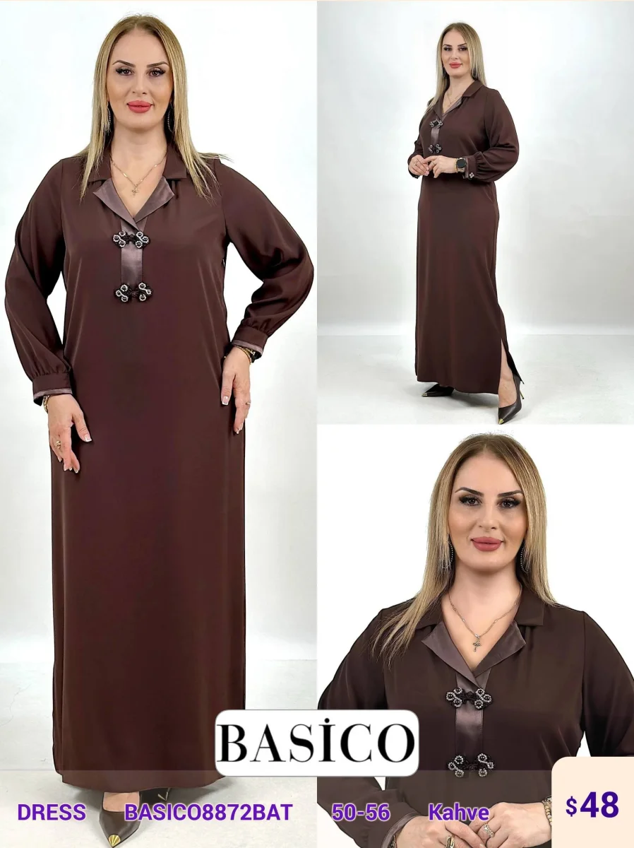 Платье BASICO (Brown, модель BASICO8872BAT) оптом