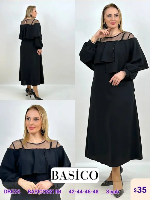 Платье BASICO (Black, модель BASICO8819B) оптом