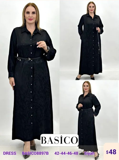 Платье BASICO (Black, модель BASICO8897B) оптом