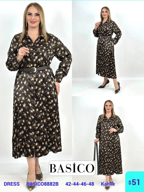 Платье BASICO (Коричневый, модель BASICO8882B) оптом
