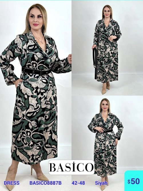 Платье BASICO (Черный, модель BASICO8887B) оптом