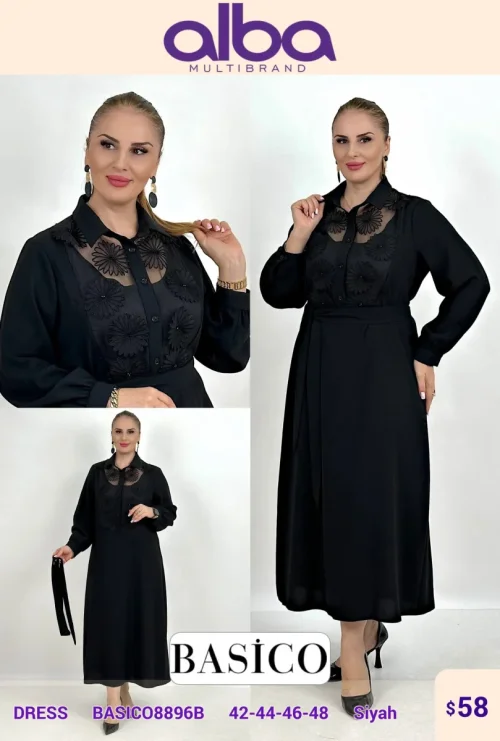 Платье BASICO (Black, модель BASICO8896B) оптом