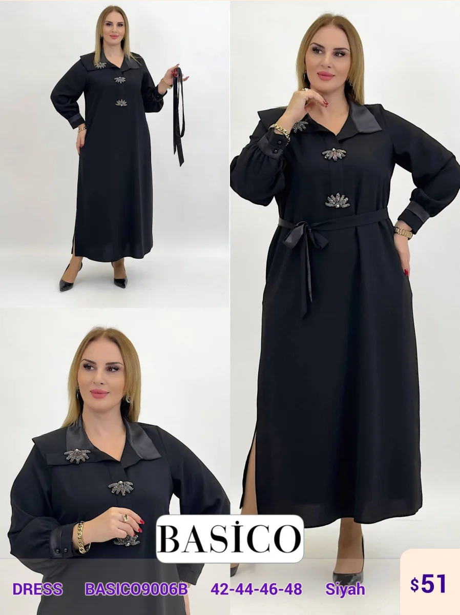 Платье BASICO (Black, модель BASICO9006B) оптом
