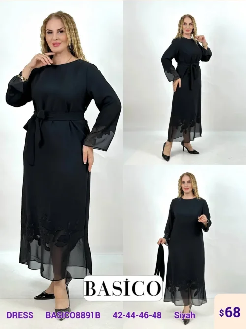 Платье BASICO (Black, модель BASIC08891B) оптом