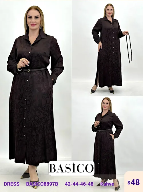 Платье BASICO (Brown, модель BASICO8897B) оптом