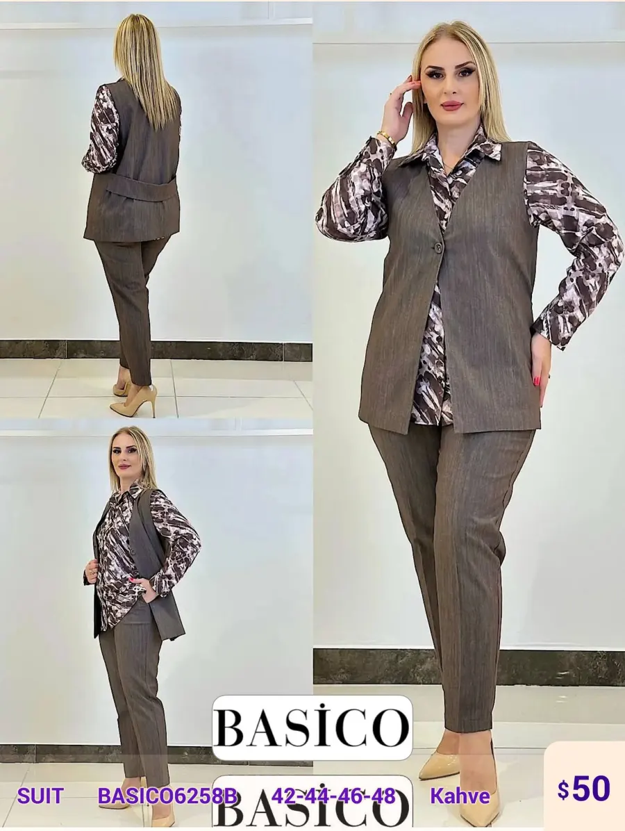 Костюмы и комплекты BASICO (Brown, модель BASIC06258B) оптом