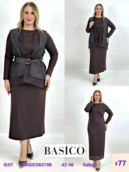 Костюмы и комплекты BASICO (Коричневый, модель BASICO6319B) оптом