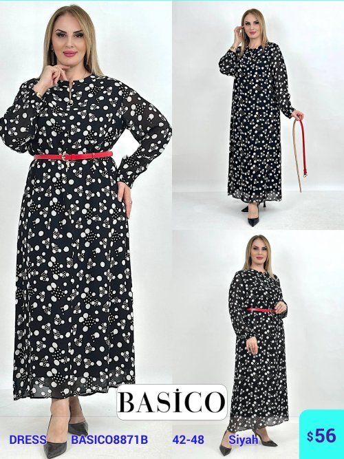 Платье BASICO (Черный, модель BASICO8871B) оптом