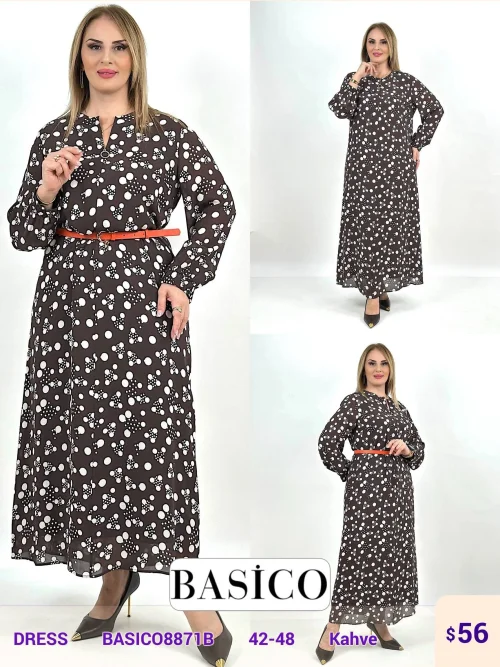 Платье BASICO (Brown, модель BASICO8871B) оптом