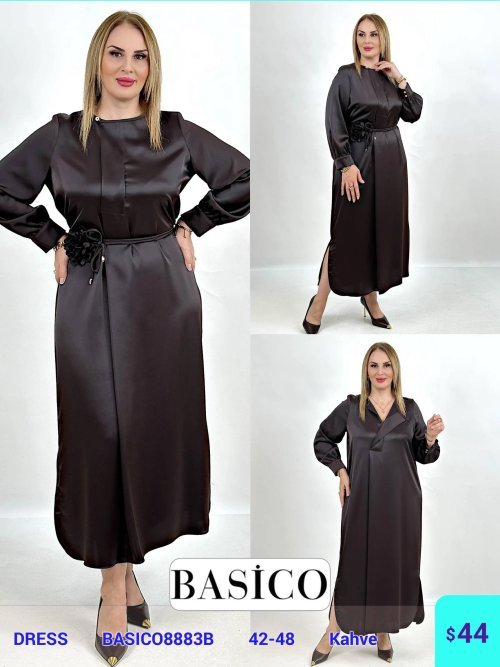 Платье BASICO (Коричневый, модель BASICO8883B) оптом