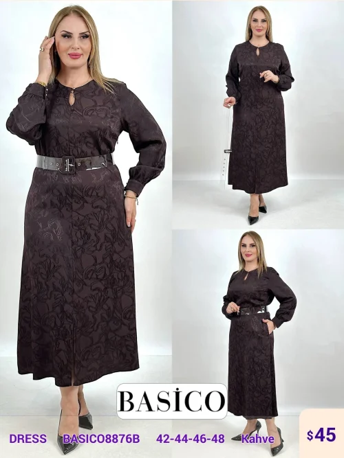 Платье BASICO (Brown, модель BASICO8876B) оптом
