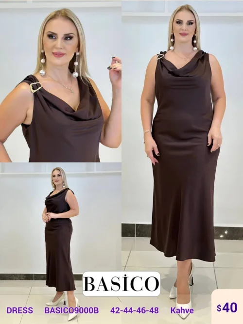 Платье BASICO (Brown, модель BASICO9000B) оптом