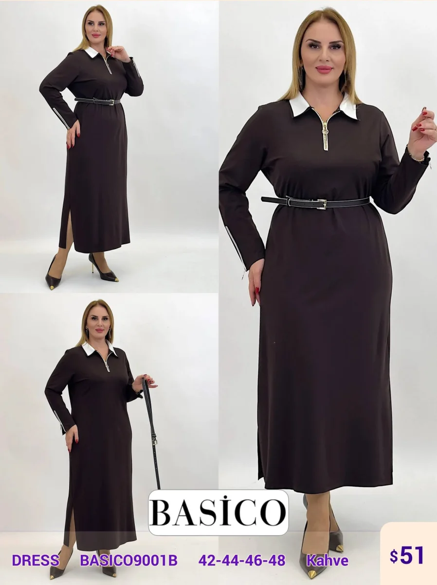 Платье BASICO (Brown, модель BASICO9001B) оптом
