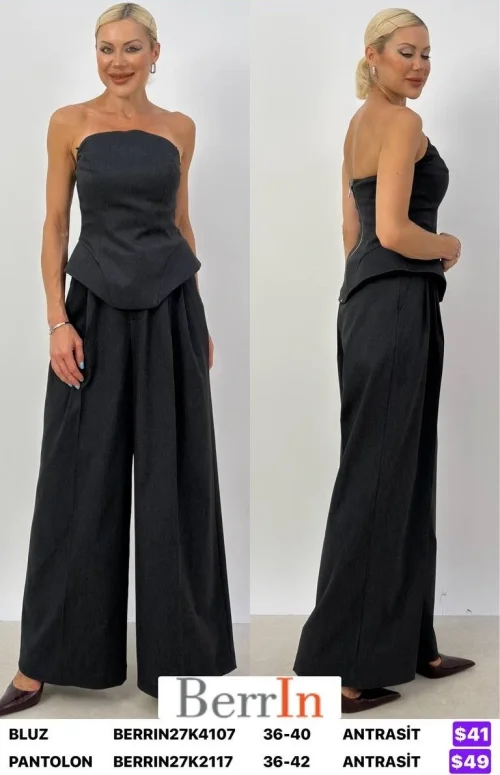 Блузка Berri̇n (Dark gray, модель BERRIN27K4107) оптом