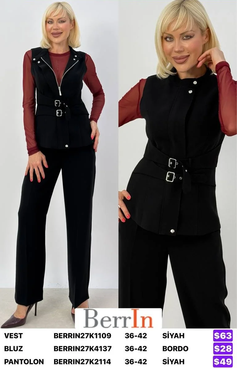 Блузка Berri̇n (Burgundy, модель BERRIN27K4137) оптом
