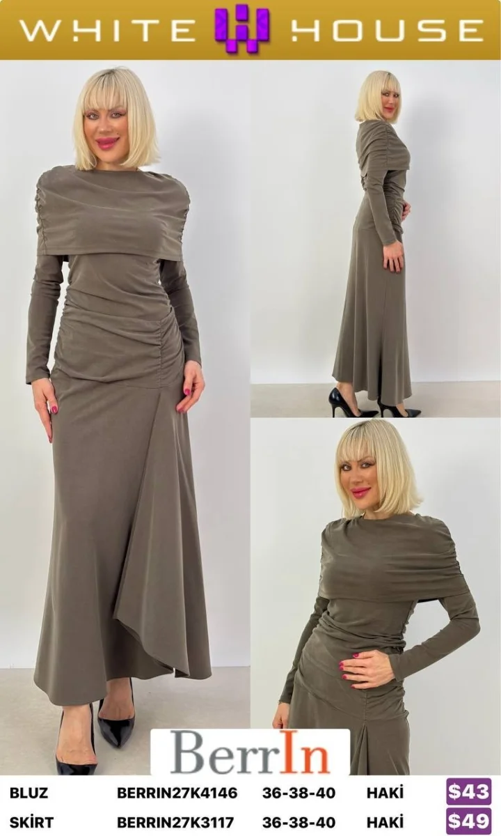 Юбка Berri̇n (Olive, модель BERRIN27K3117) оптом