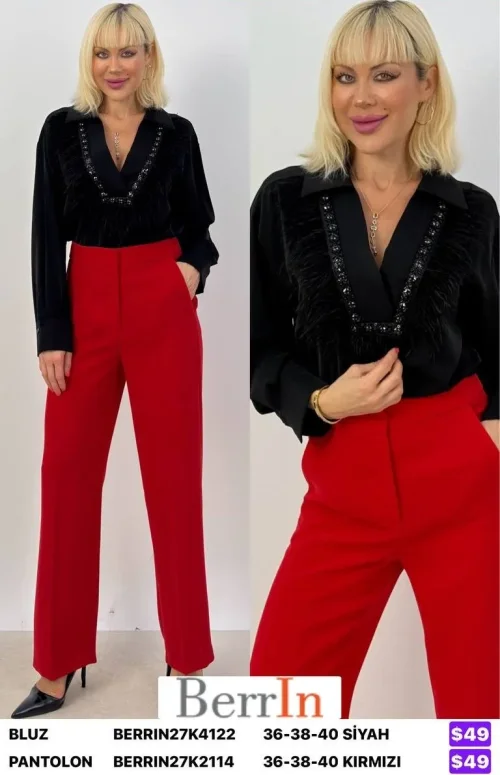 Блузка Berri̇n (Black, модель BERRIN27K4122) оптом