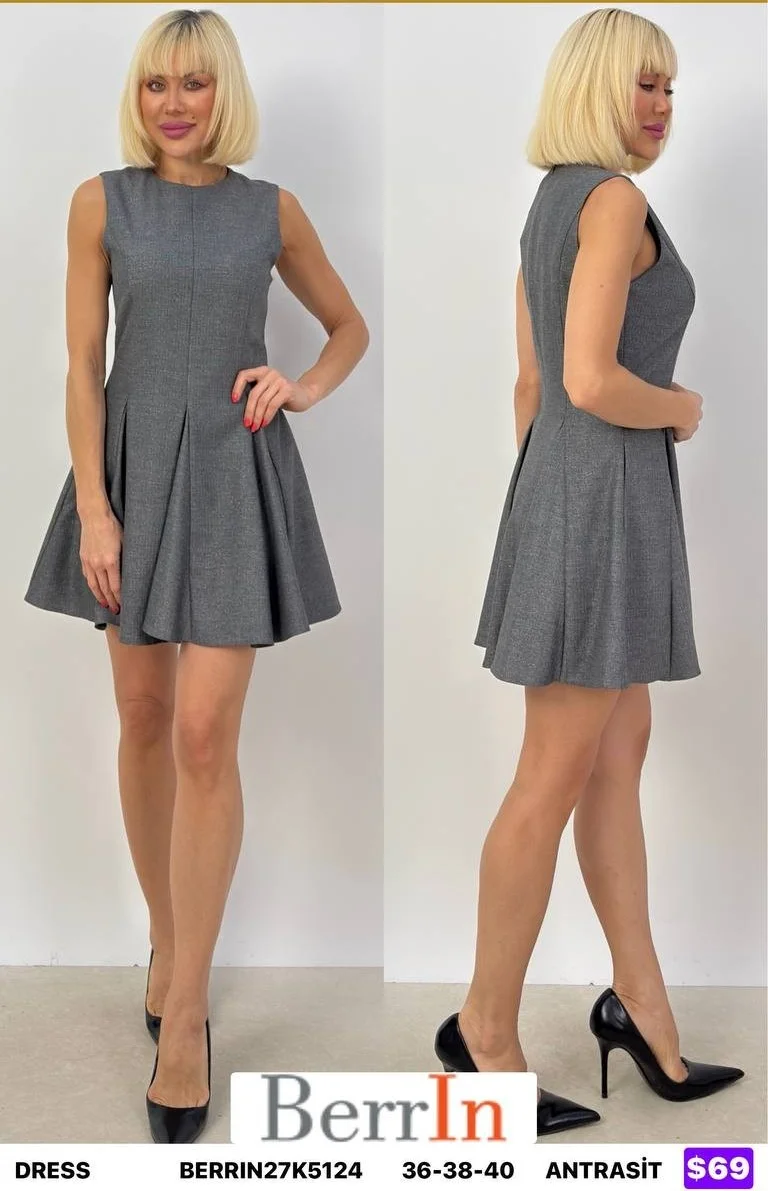 Платье Berri̇n (Dark gray, модель BERRIN27K5124) оптом