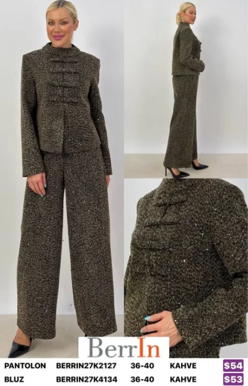 Блузка Berri̇n (Brown, модель BERRIN27K4134) оптом