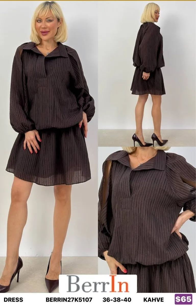 Платье Berri̇n (Brown, модель BERRIN27K5107) оптом
