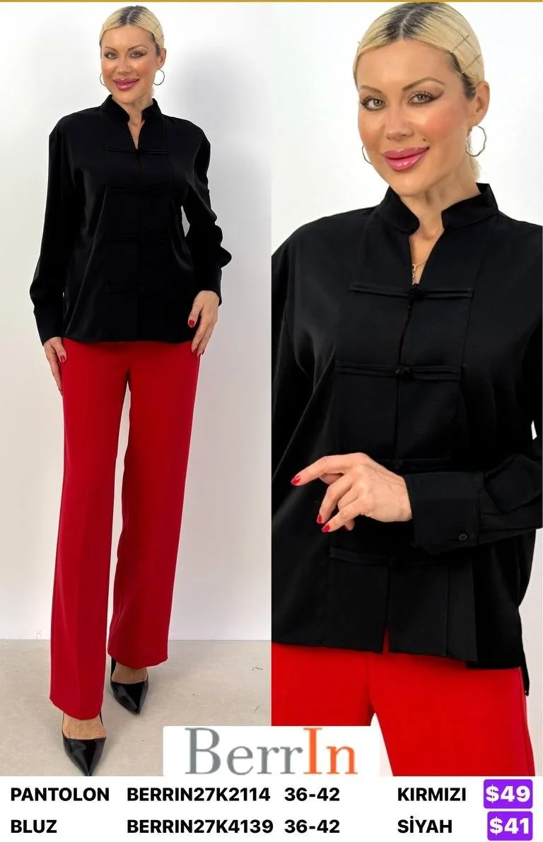 Блузка Berri̇n (Black, модель BERRIN27K4139) оптом