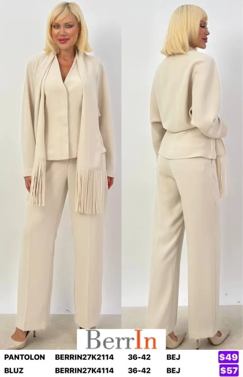 Блузка Berri̇n (Beige, модель BERRIN27K4114) оптом