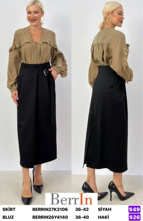 Блузка Berri̇n (Olive, модель BERRIN26Y4140) оптом