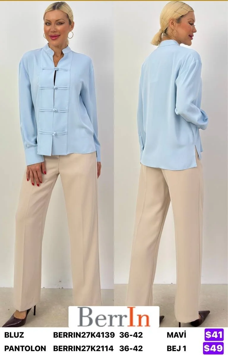 Блузка Berri̇n (Blue, модель BERRIN27K4139) оптом