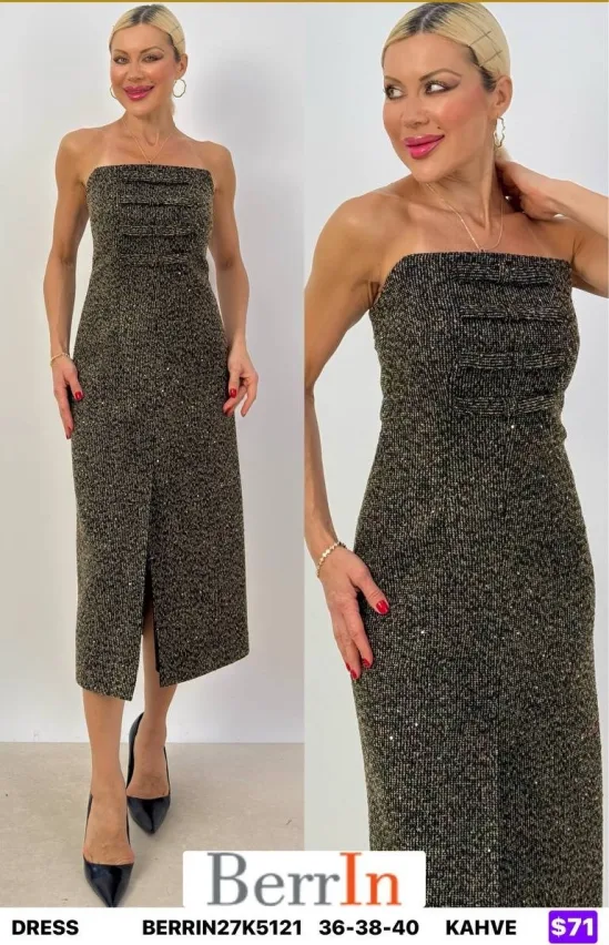 Платье Berri̇n (Brown, модель BERRIN27K5121) оптом