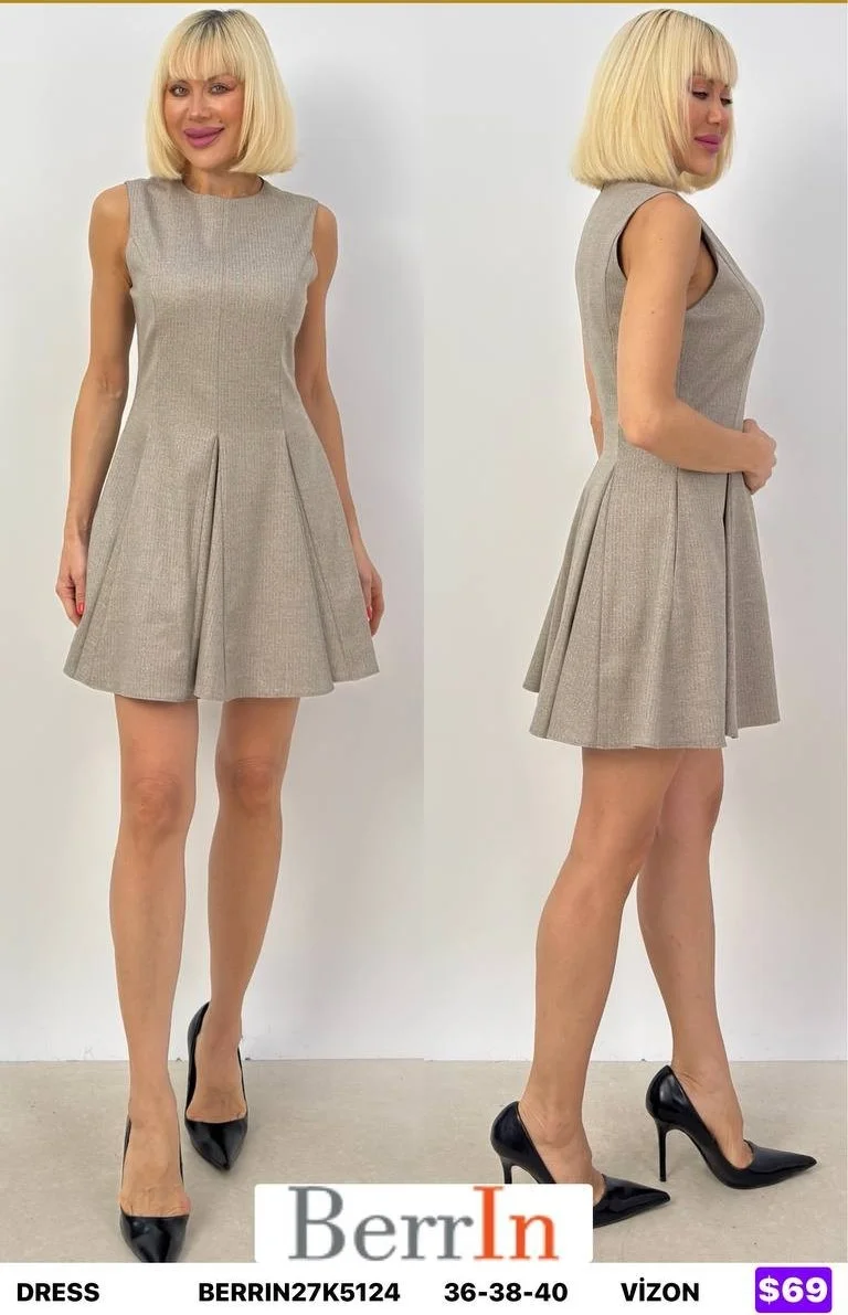 Платье Berri̇n (Beige, модель BERRIN27K5124) оптом