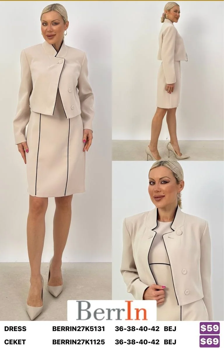 Платье Berri̇n (Beige, модель BERRIN27K5131) оптом