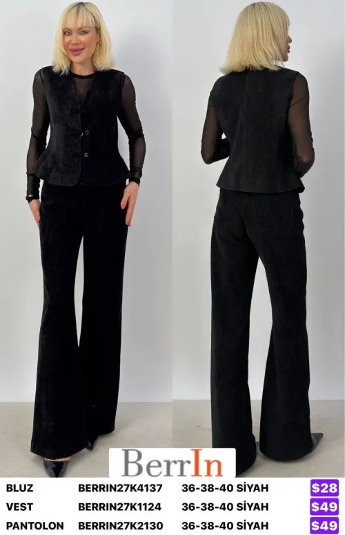 Блузка Berri̇n (Black, модель BERRIN27K4137) оптом