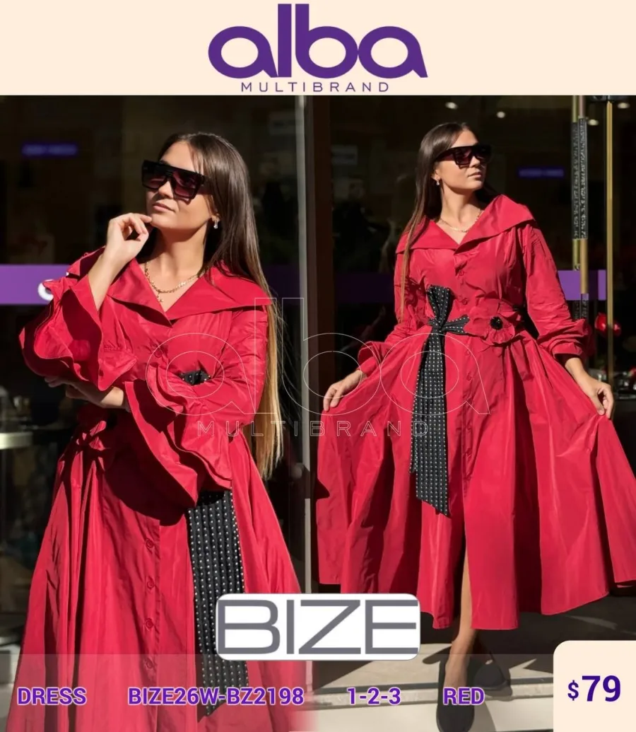 Платье BIZE (Red, модель BIZE26W-BZ2198) оптом