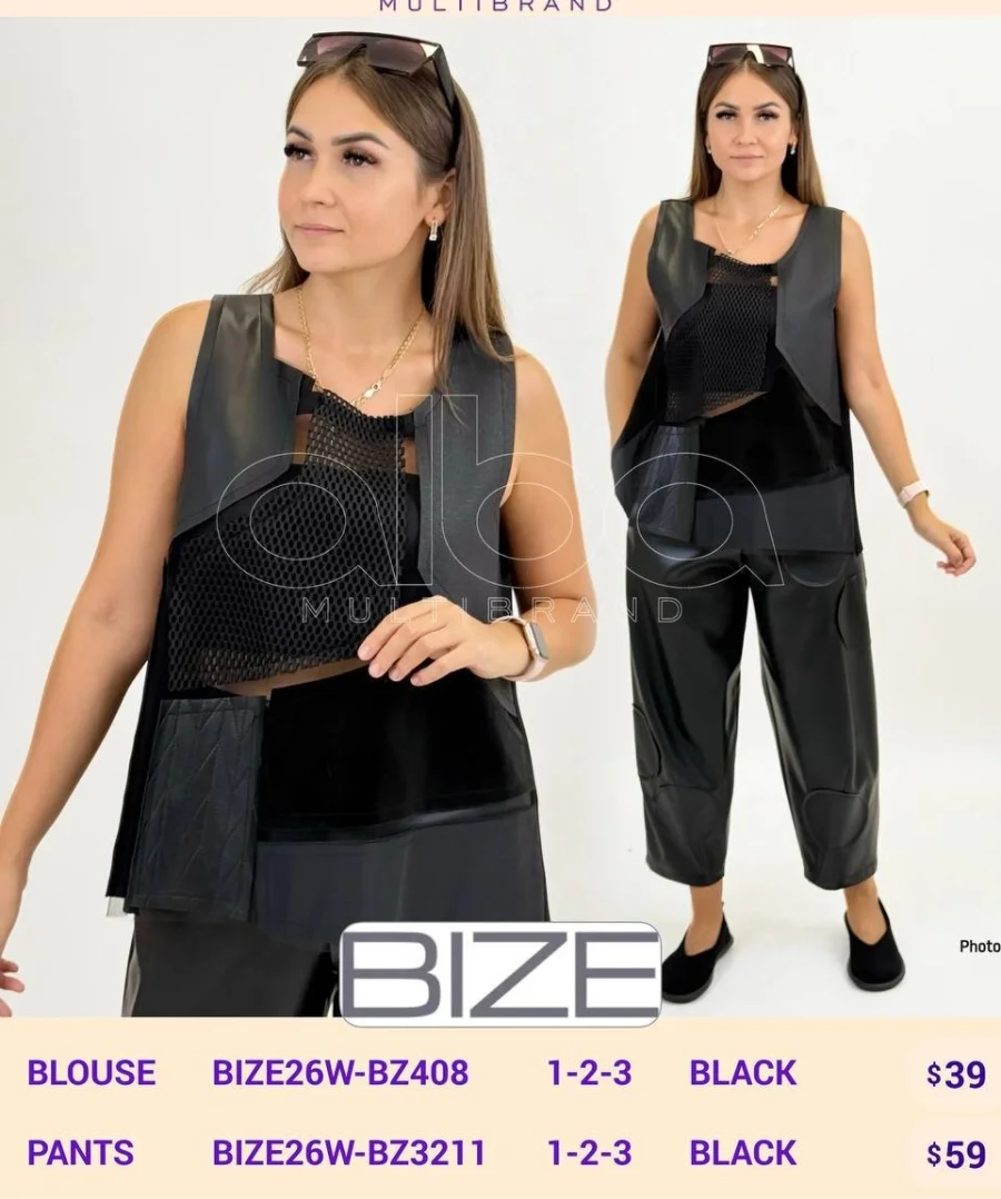 Блузка BIZE (Black, модель BIZE26W-BZ408) оптом