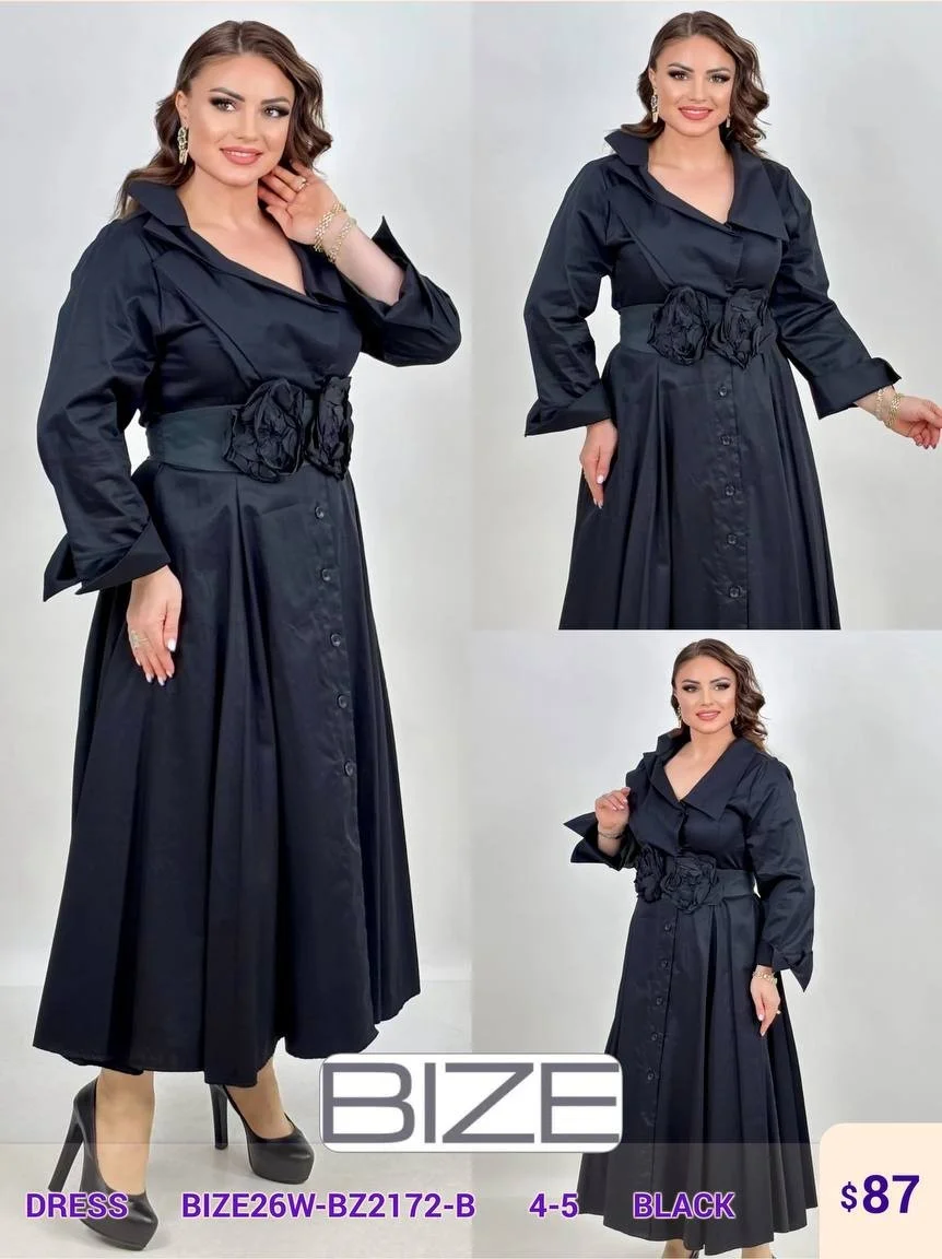 Платье BIZE (Black, модель BIZE26W-BZ2172-B) оптом