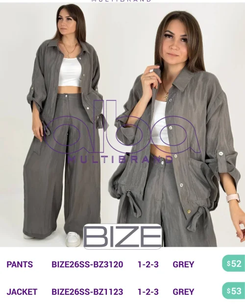 Брюки BIZE (Серый, модель BIZE26SS-BZ3120) оптом
