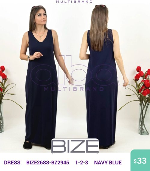 Платье BIZE (Темно-синий, модель BIZE26SS-BZ2945) оптом