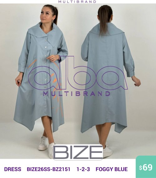 Платье BIZE (Синий, модель BIZE26SS-BZ2151) оптом