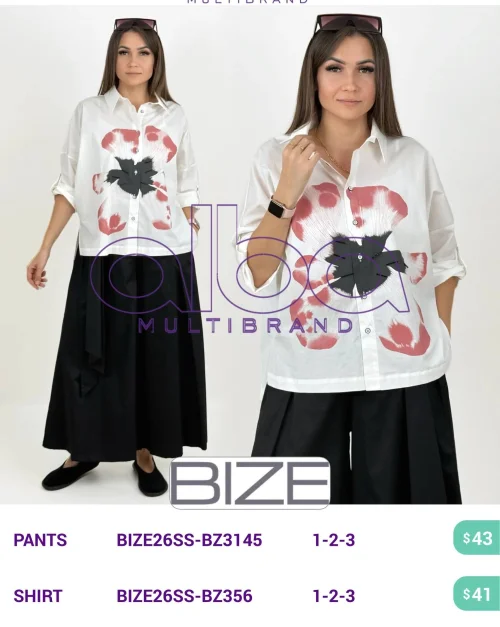 Рубашка BIZE (модель BIZE26SS-BZ356) оптом