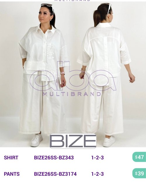 Рубашка BIZE (модель BIZE26SS-BZ343) оптом