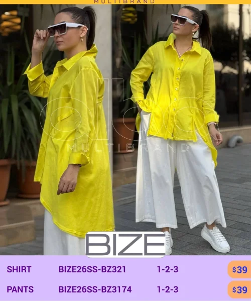 Рубашка BIZE (модель BIZE26SS-BZ321) оптом