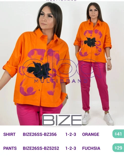 Брюки BIZE (Фуксия, модель BIZE26SS-BZ5252) оптом