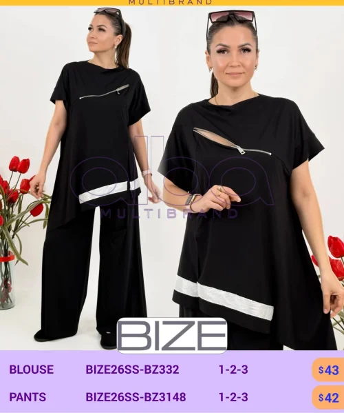 Блузка BIZE (модель BIZE26SS-BZ332) оптом