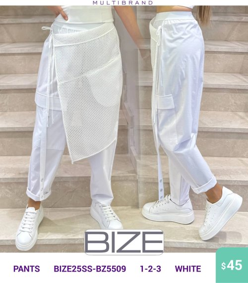 Брюки BIZE (Белый, модель BIZE25SS-BZ5509) оптом