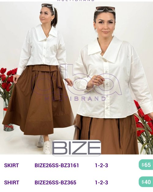Рубашка BIZE (модель BIZE26SS-BZ365) оптом