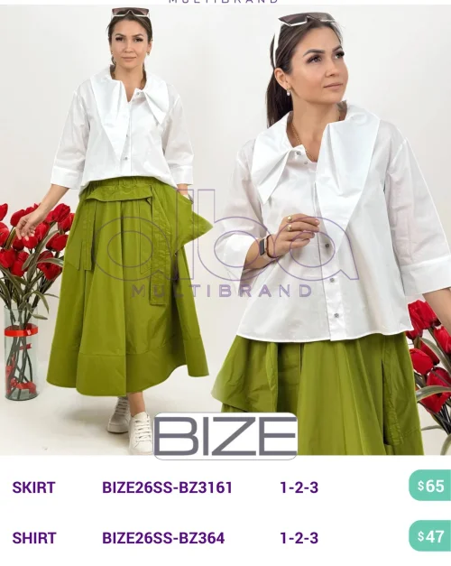 Рубашка BIZE (модель BIZE26SS-BZ364) оптом